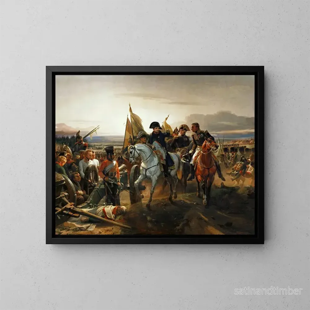 Reproduktion av målningen La bataille de Friedland, juin 1807 - Horace Vernet