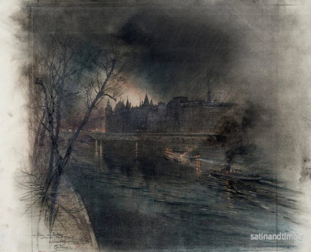 Reproduktion av målningen av Le Palais de Justice sett från Pont Neuf - Charles Jouas - Bild 2