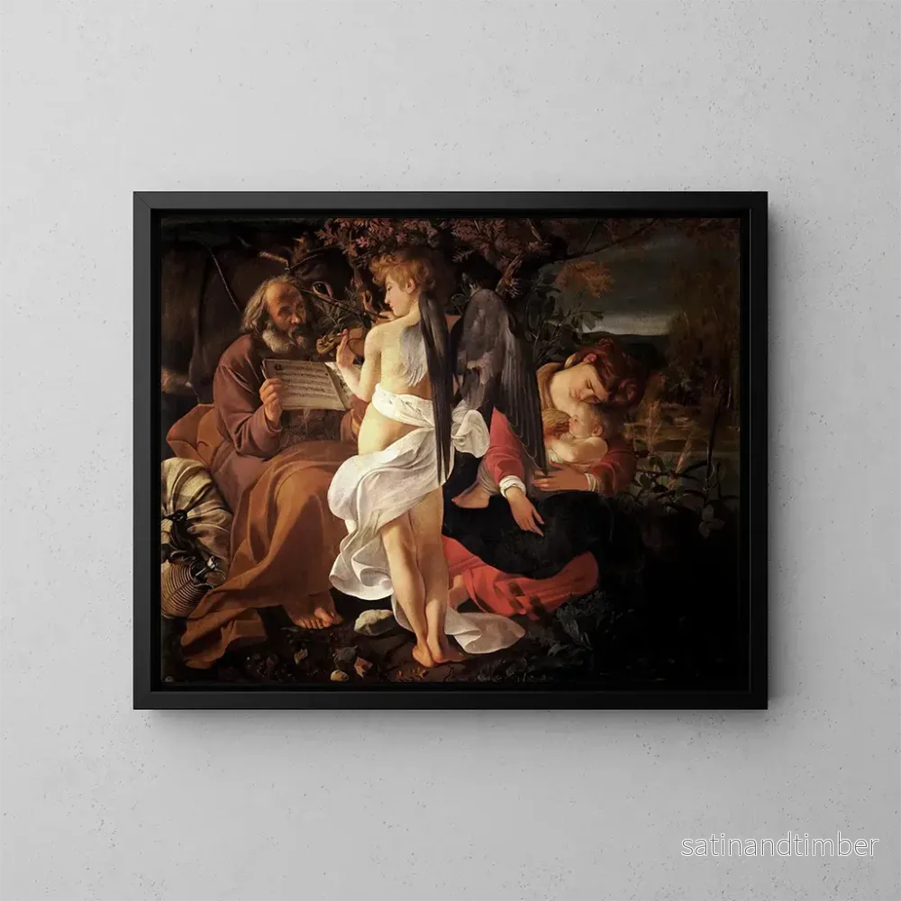 Reproduktion av målningen Repos under flykten till Egypten – Caravaggio Reproduktion av målningen Repos under flykten till Egypten – Caravaggio