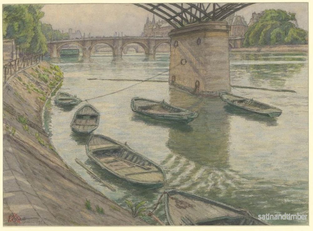 Reproduktion av målningen Paris, Quai du Louvre - Henri Rivière - Bild 2