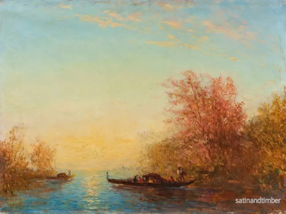 Reproduktion av målningen Fusine, omgivningar av Venedig - Félix Ziem - Bild 2