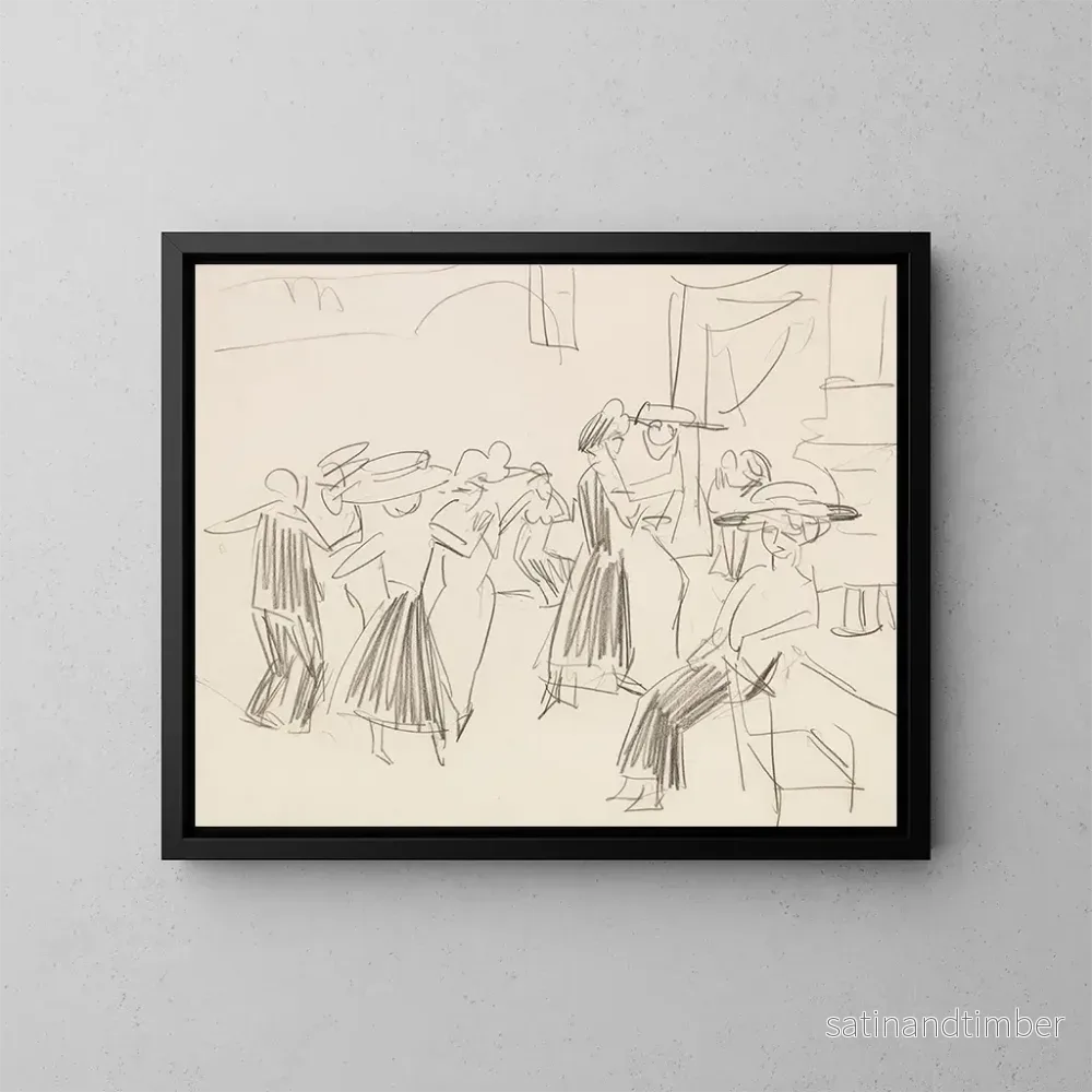 Reproduktion av målningen Café de danse – Ernst Ludwig Kirchner Reproduktion av målningen Café de danse – Ernst Ludwig Kirchner