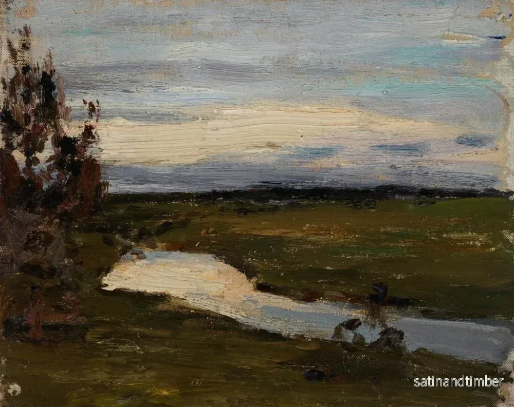 Reproduktion av målningen En flod under den vita natten - Jan Cybis - Bild 2