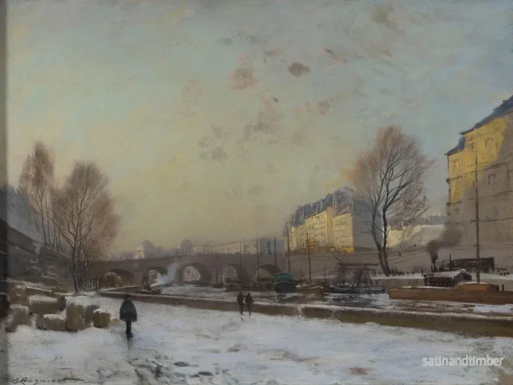 Reproduktion av målningen Le Pont Neuf, berge du quai des Grands Augustins - Émile Cagniart - Bild 2