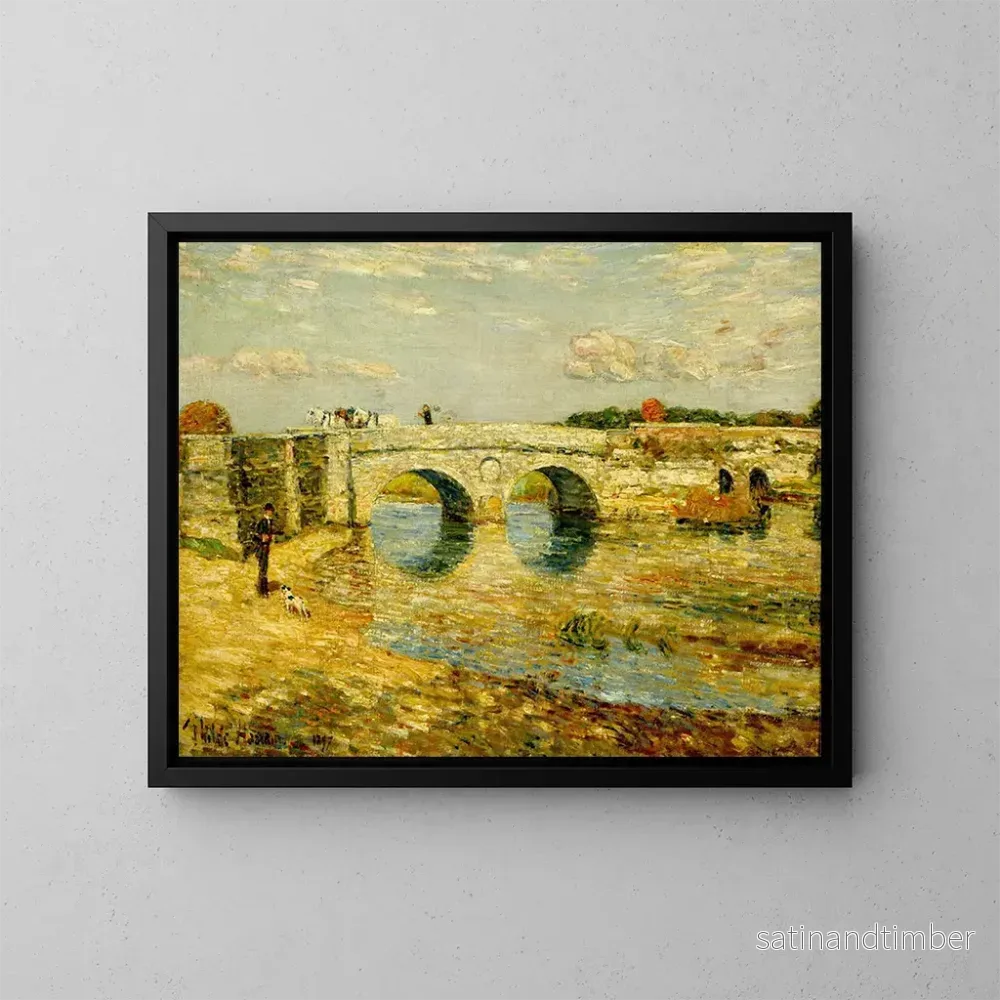 Reproduktion av målningen Pont sur le Stour - Childe Hassam