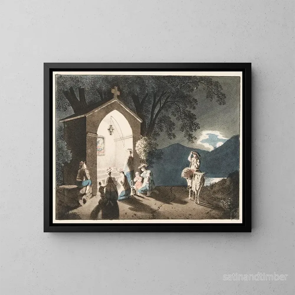 Reproduktion av målningen La prière du soir - Franz Niklaus König