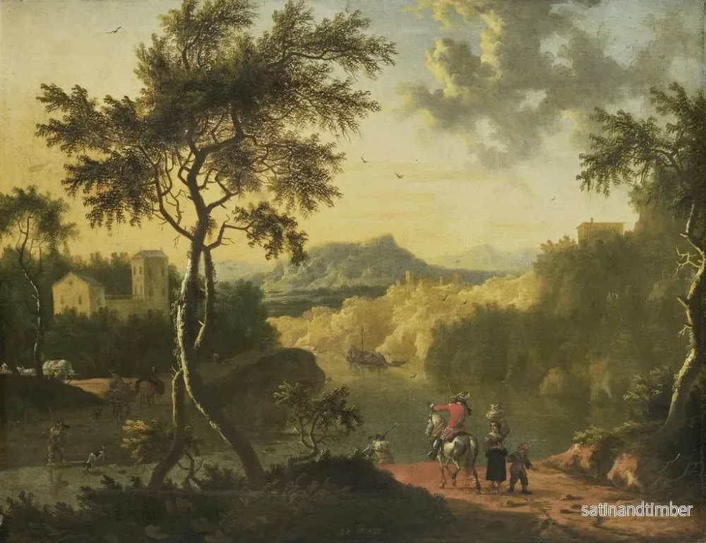 Reproduktion av målningen Landskap italienskt - Timotheus de Graef - Bild 2