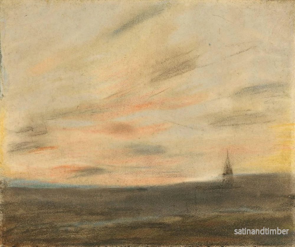 Reproduktion av målningen Studie av himlen frpillon - Eugène Delacroix - Bild 2