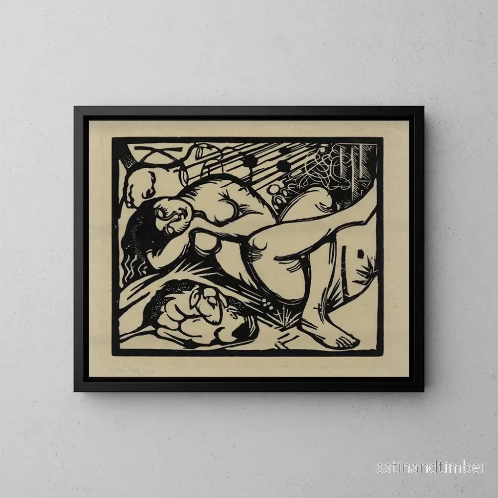 Reproduktion av målningen Bergère endormie – Franz Marc Reproduktion av målningen Bergère endormie – Franz Marc