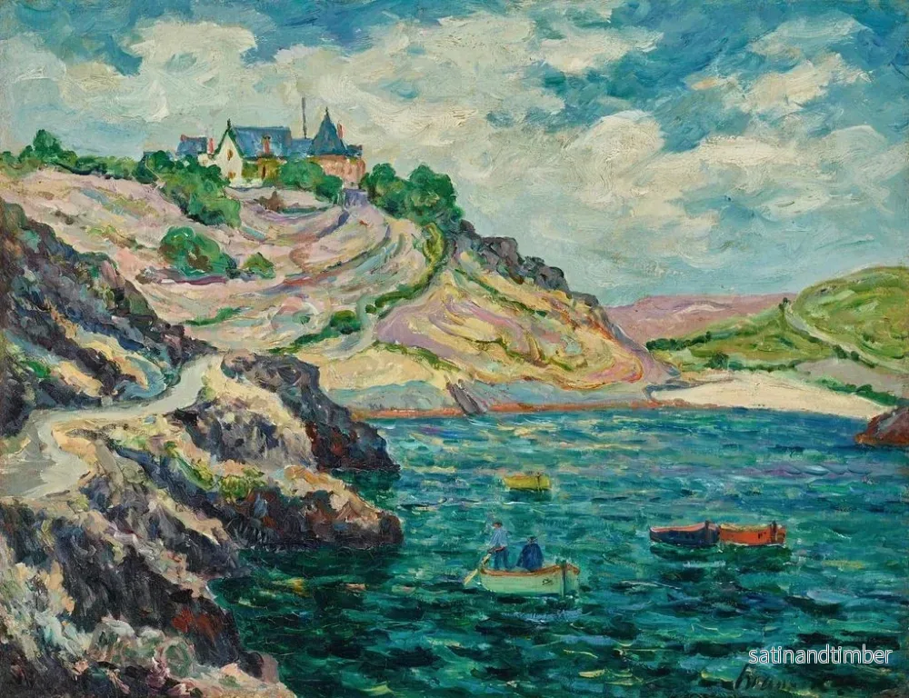 Reproduktion av målningen av Le fond de l'anse de Port-Goulphar, Belle-Île - Maxime Maufra - Bild 2