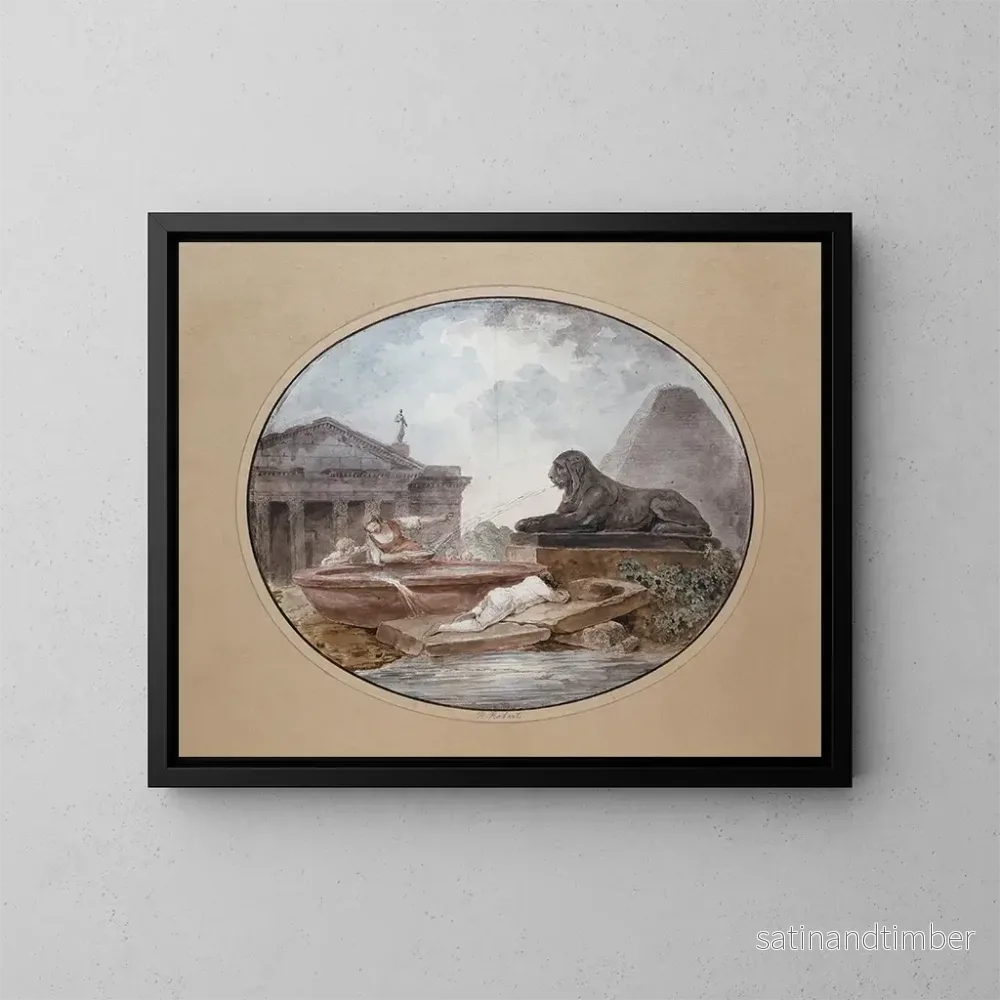 Reproduktion av målningen Caprice architectural - Hubert Robert