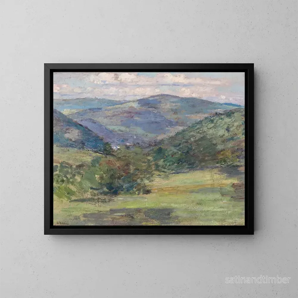 Reproduktion av målningen av Colline du Vermont - Theodore Robinson
