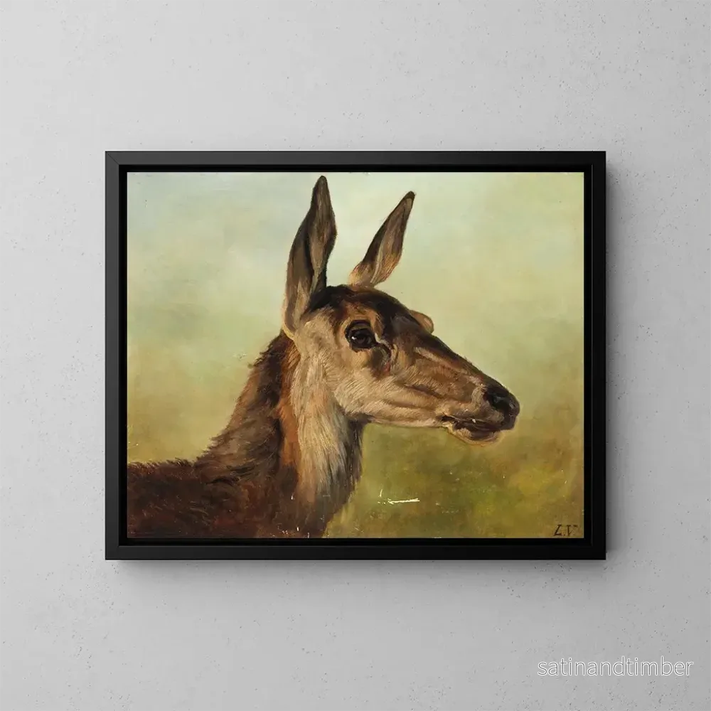 Reproduktion av målningen Tête de biche - Ludwig Voltz