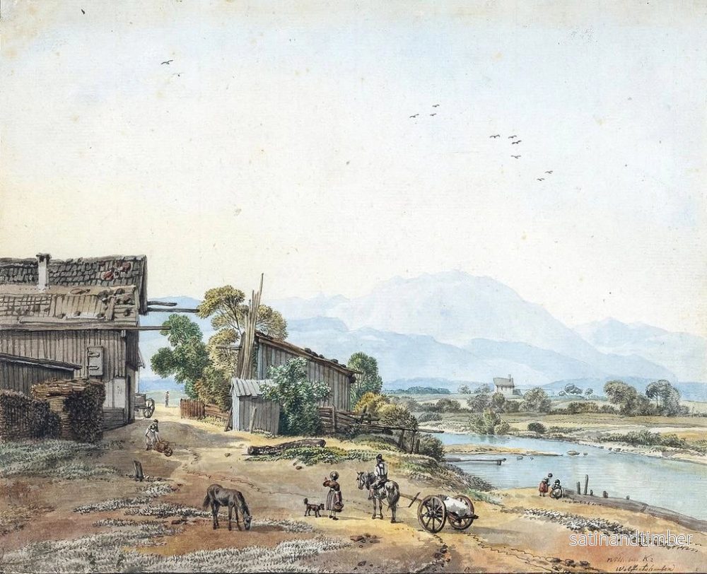 Reproduktion av målningen Wolfratshausen på Loisach - Wilhelm von Kobell - Bild 2