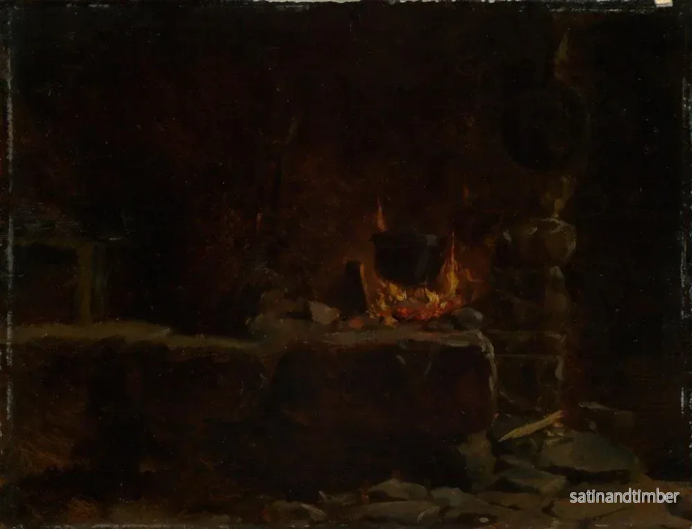 Reproduktion av målningen Troupeau dans la maison Thomahaus à Bernau - Hans Thoma - Bild 2