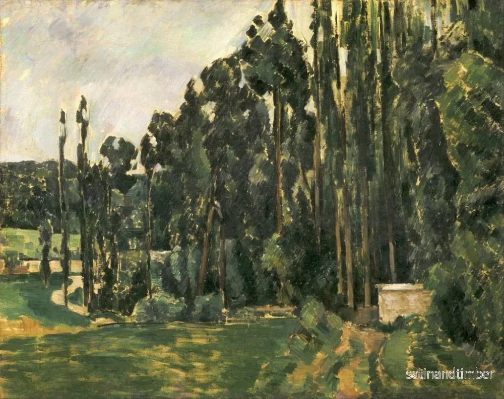 Reproduktion av målningen Les peupliers - Paul Cézanne - Bild 2