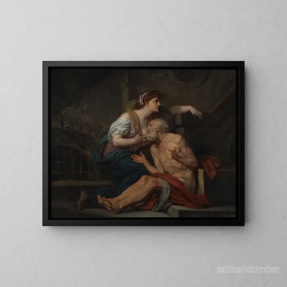 Reproduktion av målningen Cimon och Pero, den romerska välgörenheten – Jean-Baptiste Greuze Reproduktion av målningen Cimon och Pero, den romerska välgörenheten – Jean-Baptiste Greuze