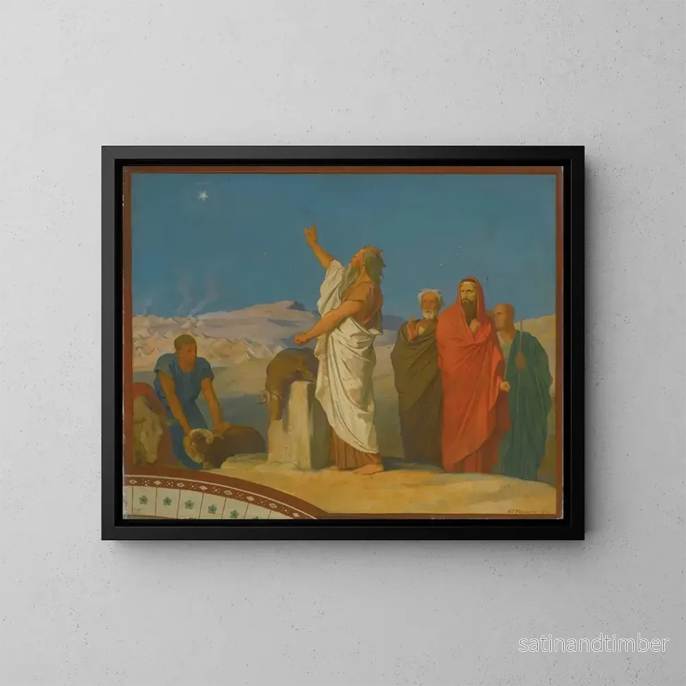 Reproduktion av målningen Baalam profeterar att en himlakropp stiger upp från Israels mitt – Jean-Hippolyte Flandrin Reproduktion av målningen Baalam profeterar att en himlakropp stiger upp från Israels mitt – Jean-Hippolyte Flandrin