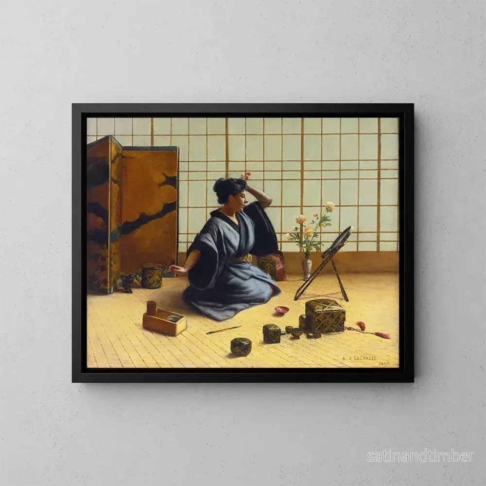 Reproduktion av målningen av ett japanskt rum - Eugène Armand Lachaise