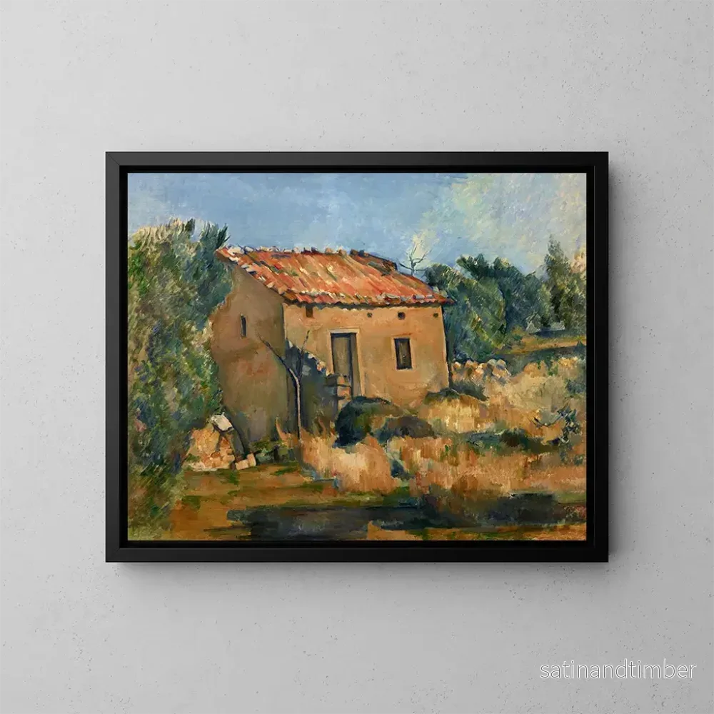 Reproduktion av målningen av ett övergivet hus nära Aix-en-Provence - Paul Cézanne