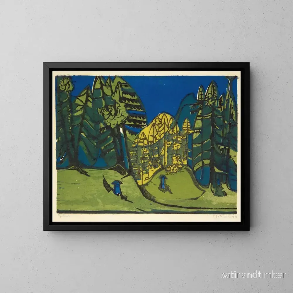 Reproduktion av målningen Cimetière forestier - Ernst Ludwig Kirchner