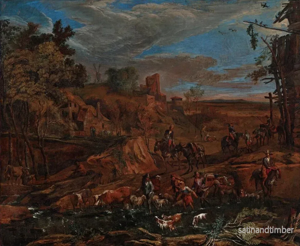 Reproduktion av målningen Landskap i höst - Hans Johann Baptist Graf - Bild 2
