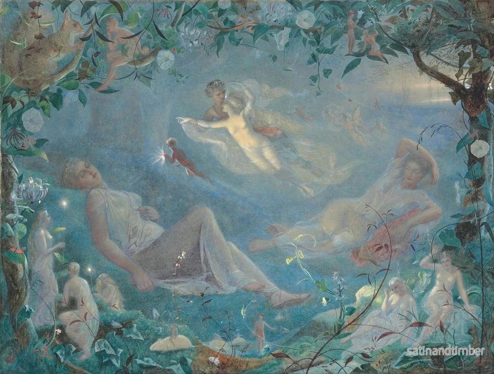 Reproduktion av målningen Titania endormie, scen av Dröm en midsommarnattsdröm, akt II, scen ii - John Simmons - Bild 2