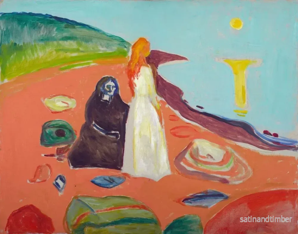 Reproduktion av målningen Två kvinnor vid stranden II - Edvard Munch - Bild 2