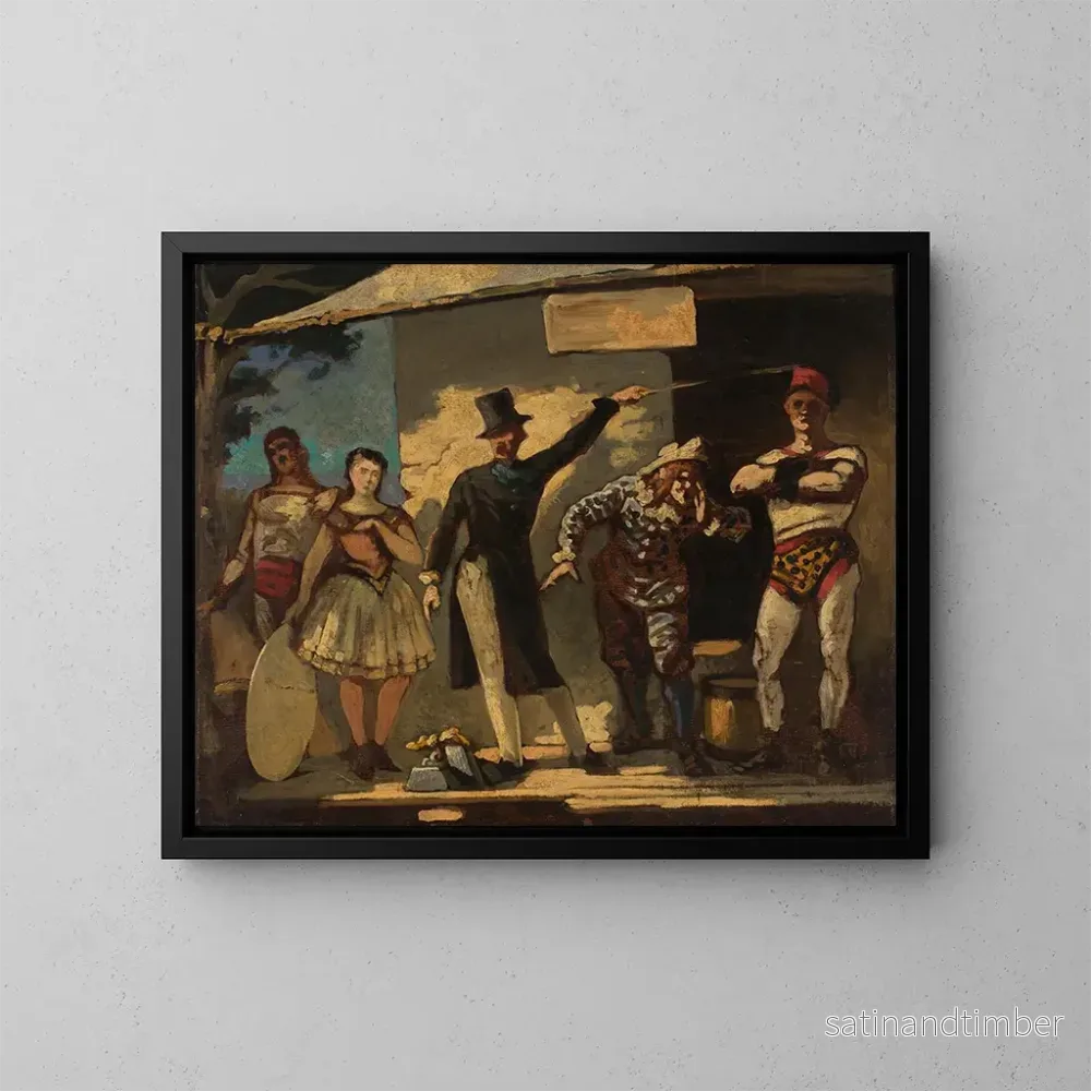 Reproduktion av målningen Les Saltimbanques - Honoré Daumier