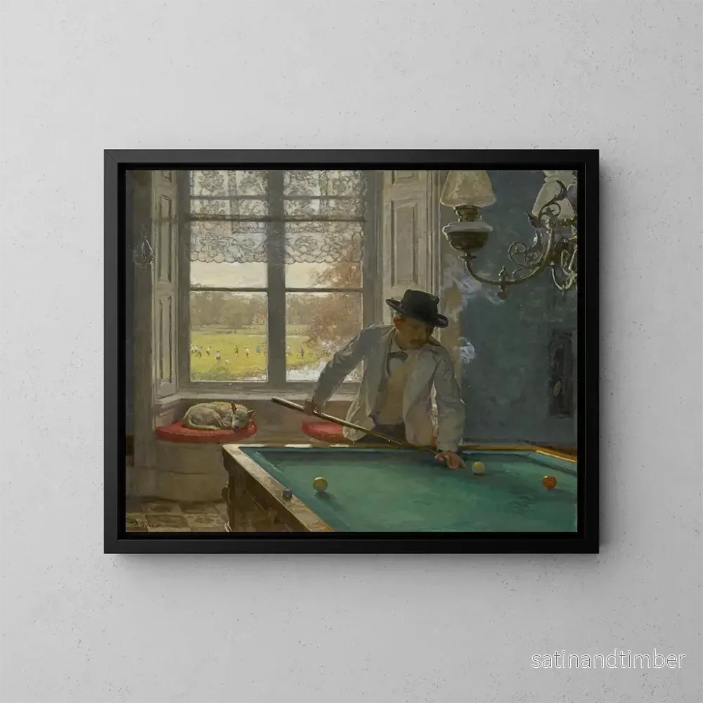Reproduktion av målningen Le joueur de billard - Willem Bastiaan Tholen