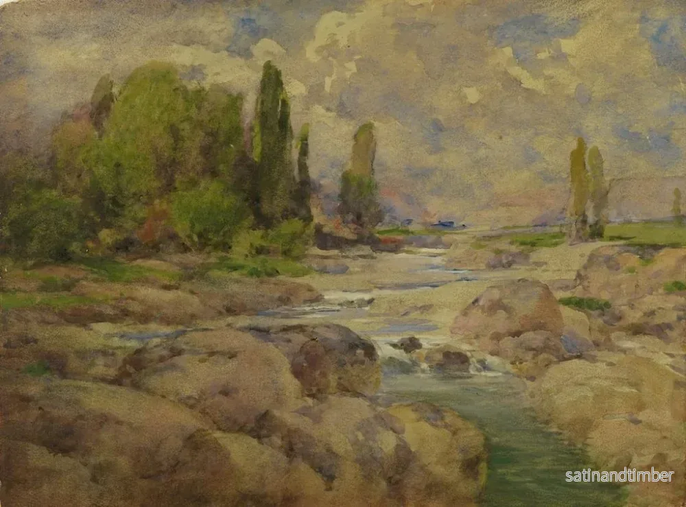 Reproduktion av målningen Le ruisseau Normal Rock - William Henry Holmes - Bild 2