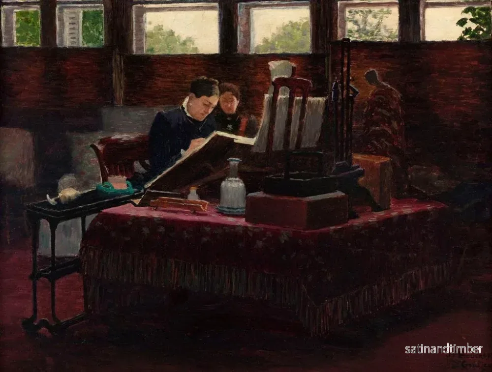 Reproduktion av målningen La Princesse Mathilde dans son atelier de Saint-Gratien - Joseph Félix Bouchor - Bild 2