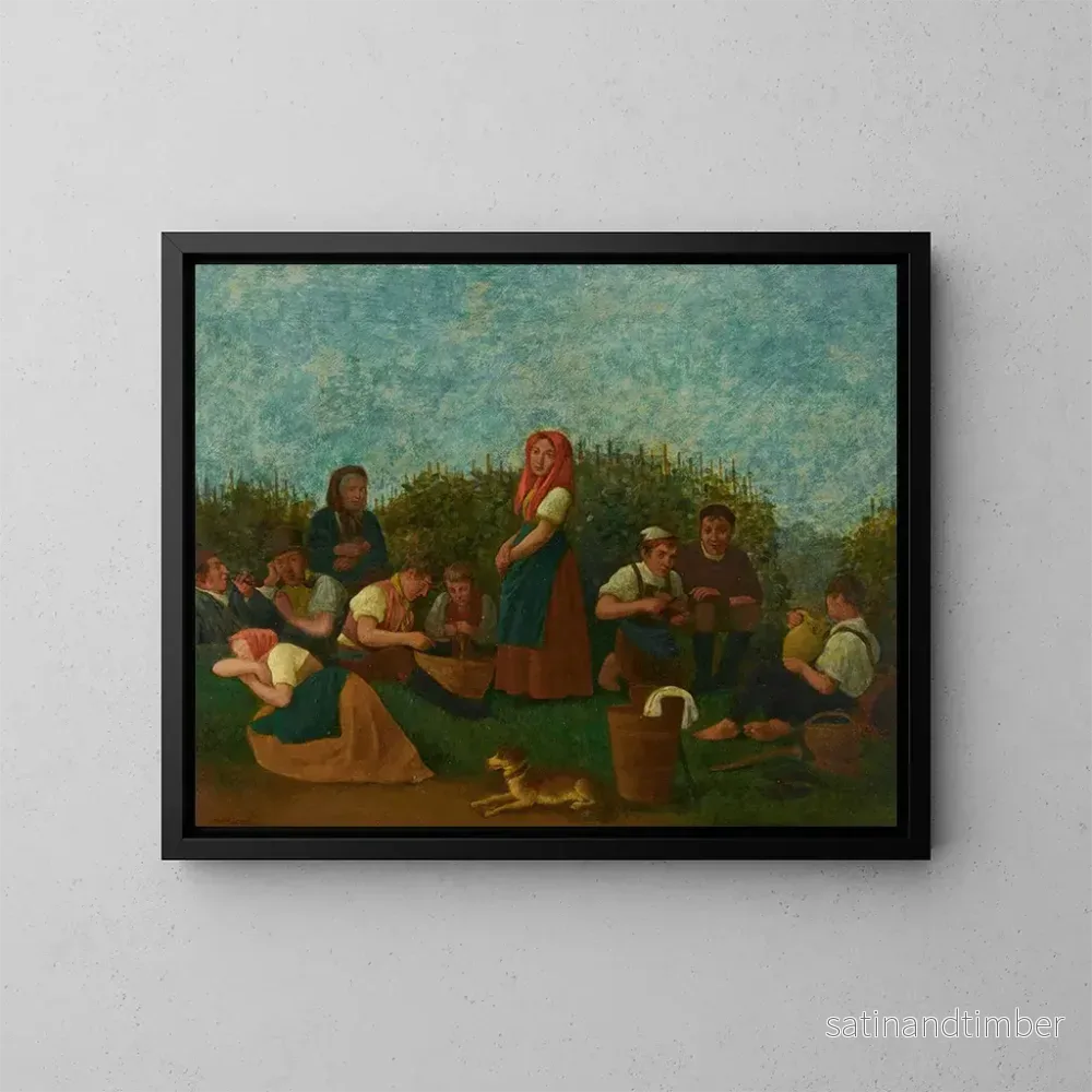 Reproduktion av målningen Repos dans le vignoble de la famille Schreiber - Michael Neder