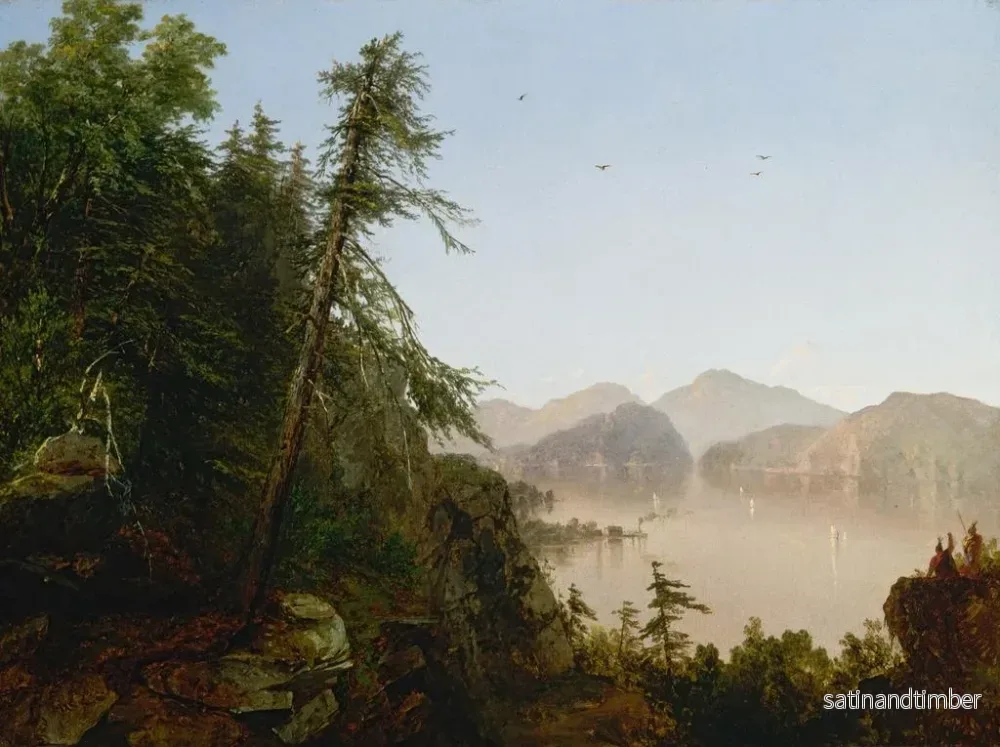Reproduktion av målningen Le long de l'Hudson - John Frederick Kensett - Bild 2