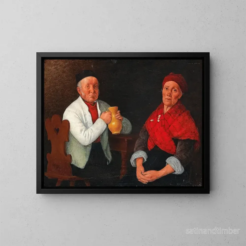 Reproduktion av målningen Par sittande - Michael Neder