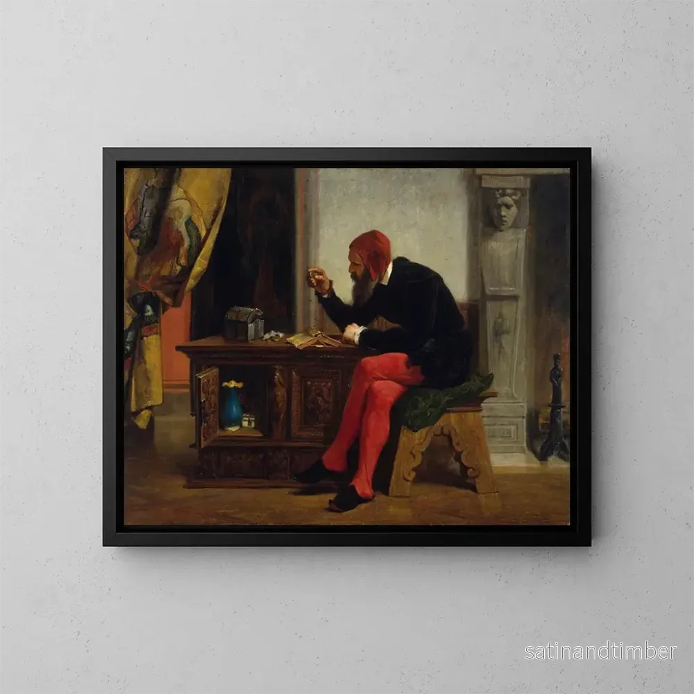 Reproduktion av målningen L'Antiquaire - Edwin White