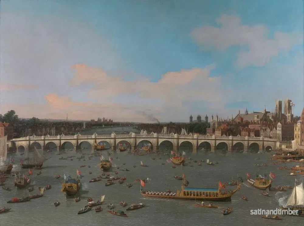 Reproduktion av målningen av Westminsterbron med borgmästarens procession på Thames - Canaletto - Bild 2