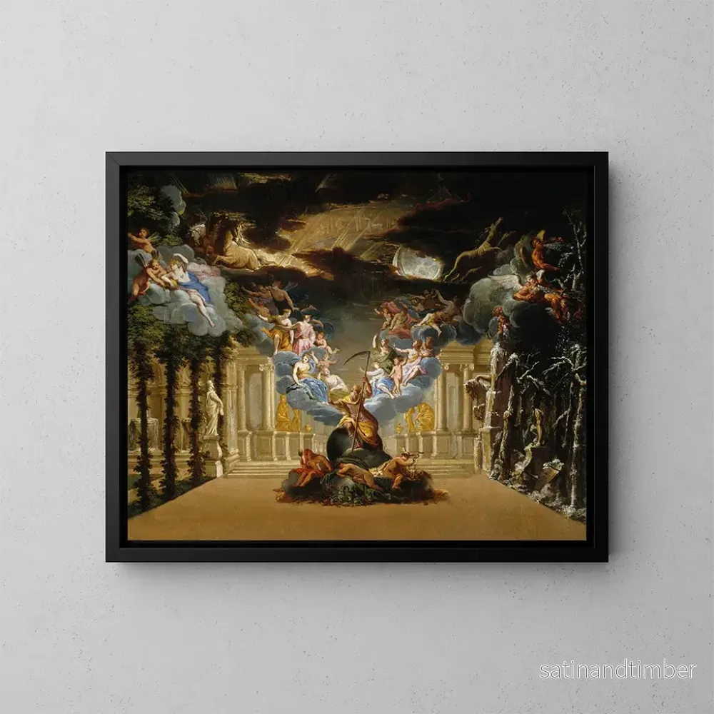 Reproduktion av målningen Le Palais du Temps - Jacques Vigoureux Duplessis