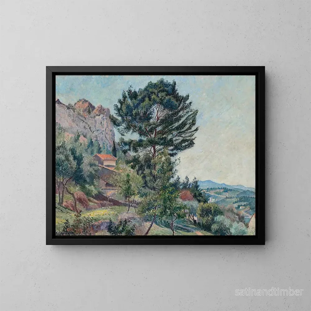 Reproduktion av målningen En klippa från Faron, Toulonsol - Lucien Pissarro