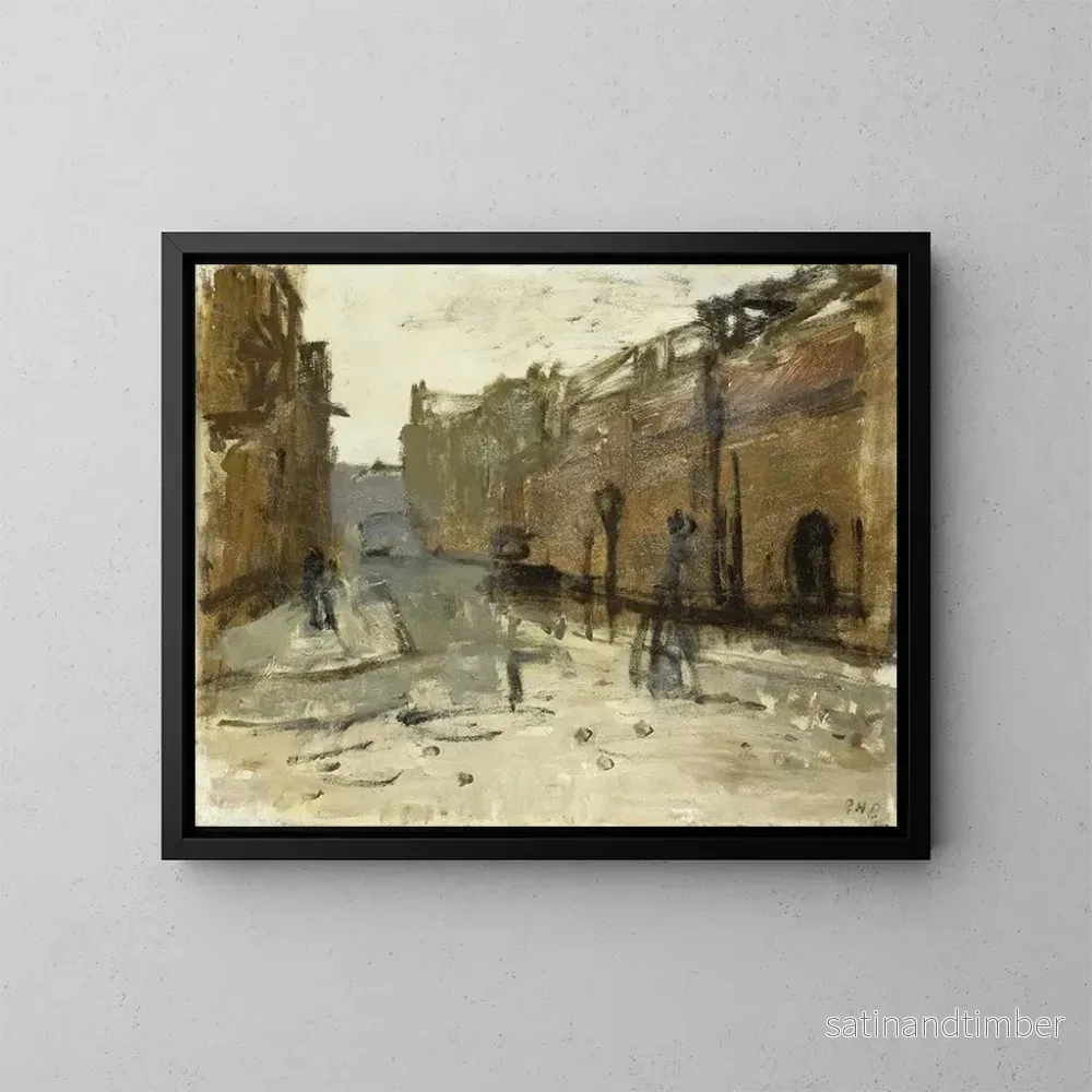 Reproduktion av målningen La voie à Rotterdam – George Hendrik Breitner Reproduktion av målningen La voie à Rotterdam – George Hendrik Breitner