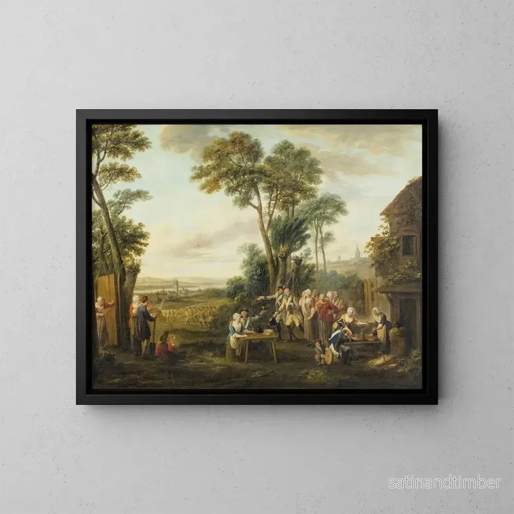 Reproduktion av målningen Le départ des conscrits - Louis Joseph Watteau