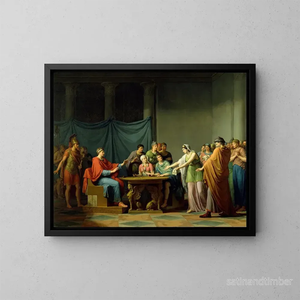 Reproduktion av målningen Bérénice som kritiserar Ptolemaios – Jean-Joseph Taillasson Reproduktion av målningen Bérénice som kritiserar Ptolemaios – Jean-Joseph Taillasson