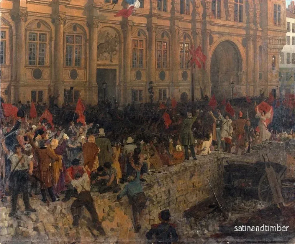 Reproduktion av målningen av Proklamationen av Republiken den 24 februari 1848 - Jean-Paul Laurens - Bild 2