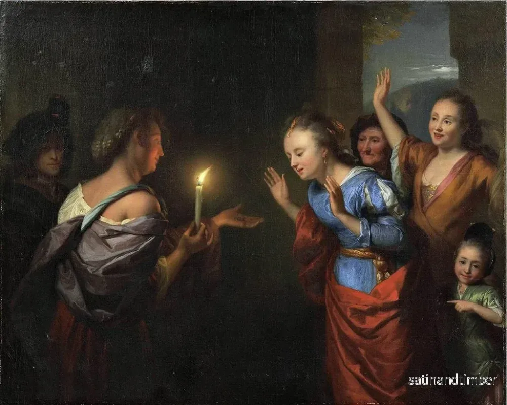 Reproduktion av målningen La parabole de la pièce d'argent perdue - Godfried Schalcken - Bild 2