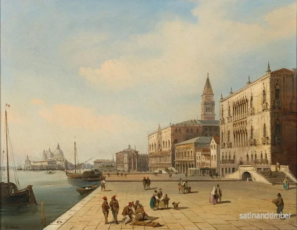 Reproduktion av målningen Venise, Riva degli Schiavoni - Carlo Grubacs - Bild 2