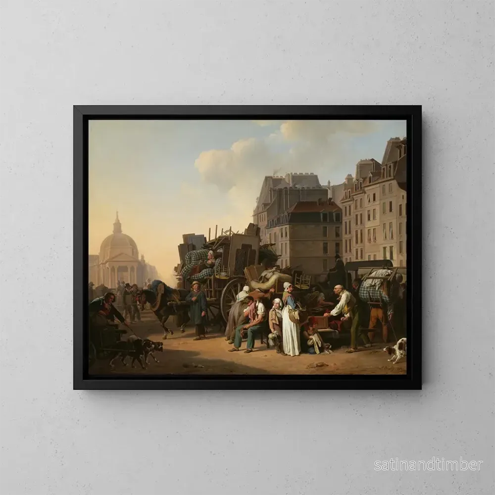 Reproduktion av målningen Les Déplacements - Louis Léopold Boilly