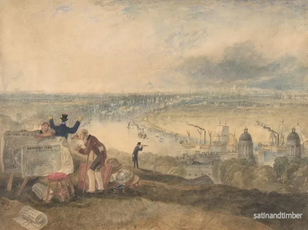 Reproduktion av målningen Vue de Londres depuis Greenwich - Joseph Mallord William Turner - Bild 2
