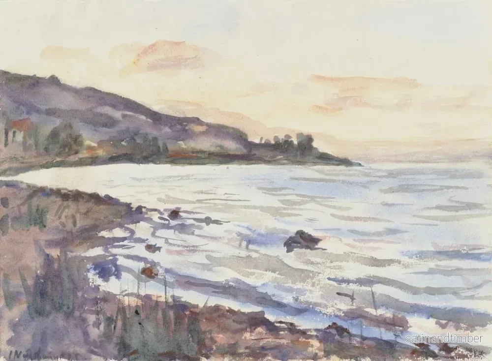 Reproduktion av målningen Kväll vid Kinneret-sjön - Jakob Nussbaum - Bild 2