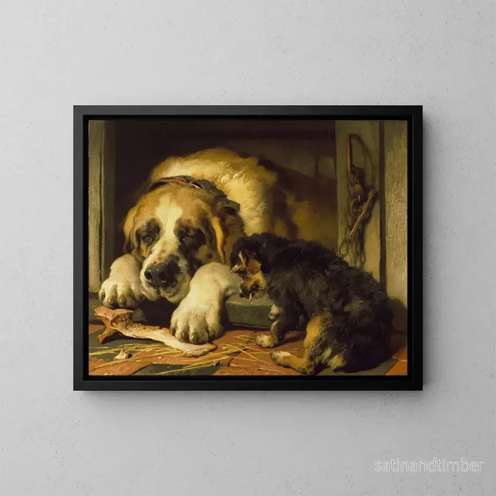 Reproduktion av målningen Miettes douteuses - Sir Edwin Henry Landseer