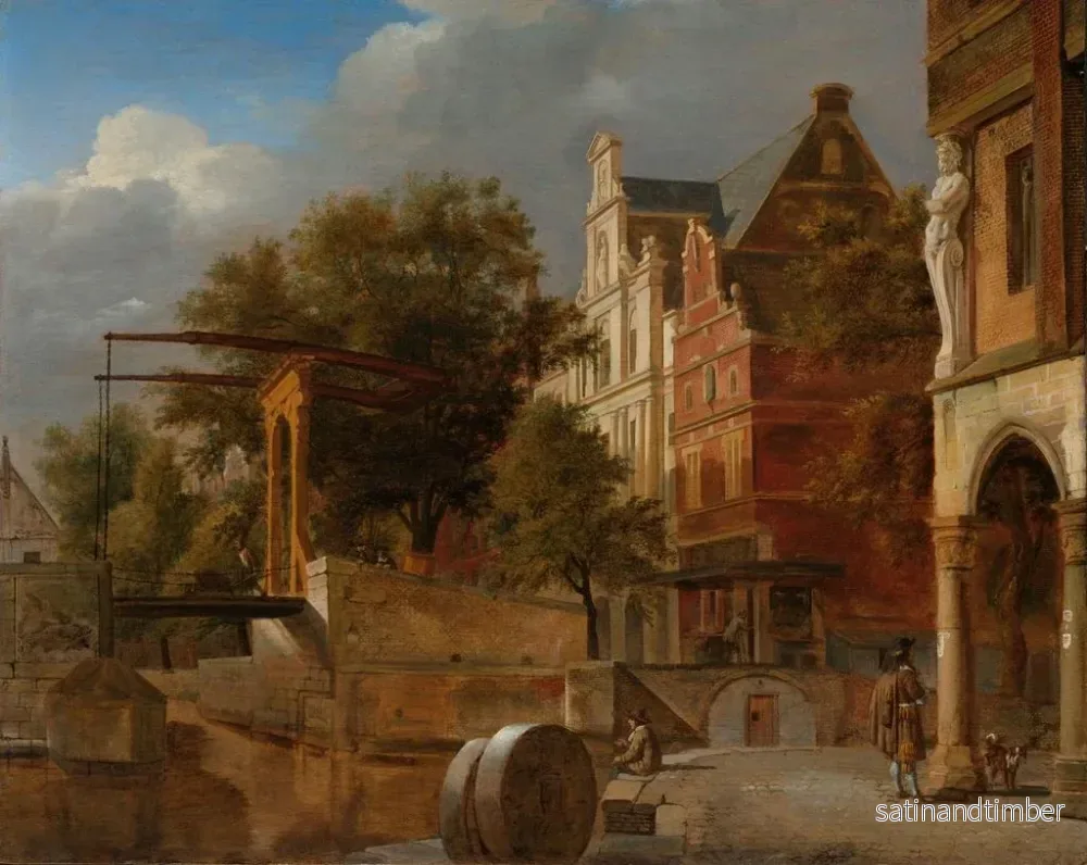 Reproduktion av målningen Le Pont-levis - Jan van der Heyden - Bild 2